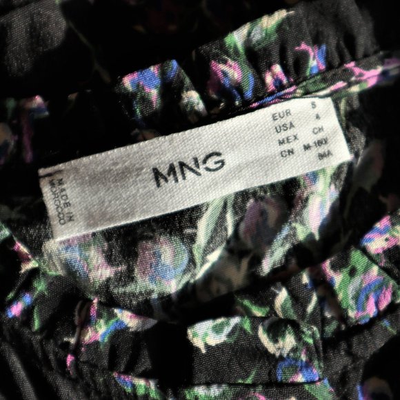 Black and Blue Lavanda Moody Floral Print Long Sleeve Dress - Picture 9 of 9